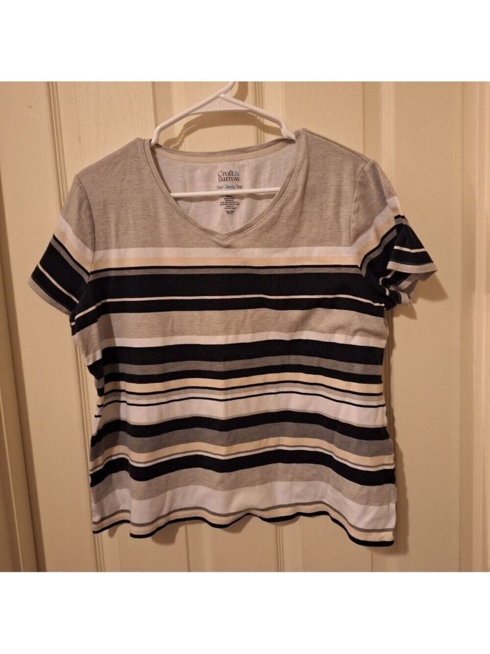 Croft and Barrow Black Tan T-Shirt XXL